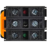 Кнопка с подсветкой IEK MASTER MI-BT60-11D-3-12-K07 d=22мм 1NO+1NC синяя