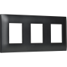 Рамка 3-местная IEK SKANDY SK-F03Bl черный SK-M32-K02
