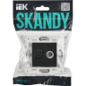 Розетка двойная IEK SKANDY SK-A14Bl TV+RJ45 кат.5E черный SK-AK20-1-K02