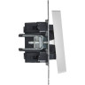 Выключатель 2-клавишный IEK СП BRITE BR-V20-0-10-K91 ВС10-2-0-БрАБ 10А механизм арктич. белый